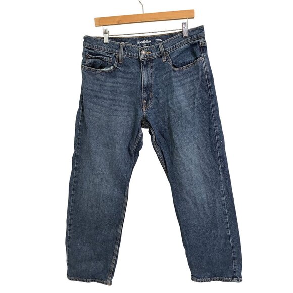Goodfellow & Co Mens Relaxed Fit Medium Wash Jeans 36x30 Pre-Loved Denim Pants - Picture 1 of 8